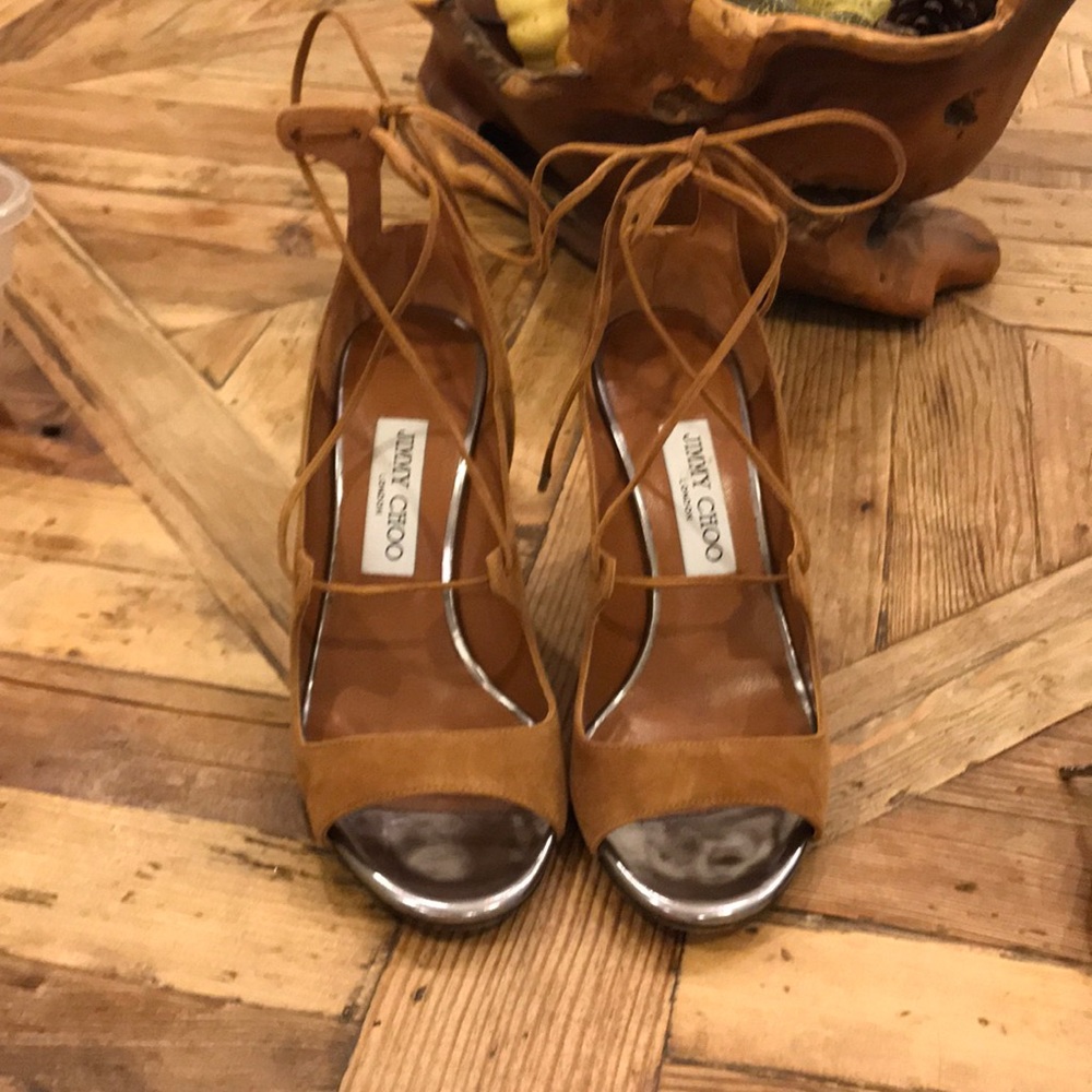 Jimmy Choo wrap mirror heel 37 1/2